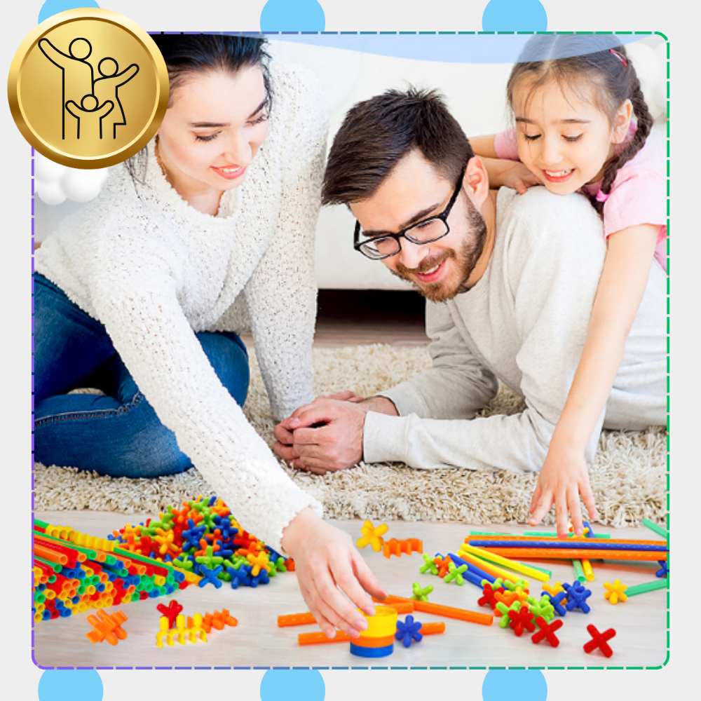 zestaw klocków konstrukcyjnych 800 elementów kreatywne słomki dla dzieci