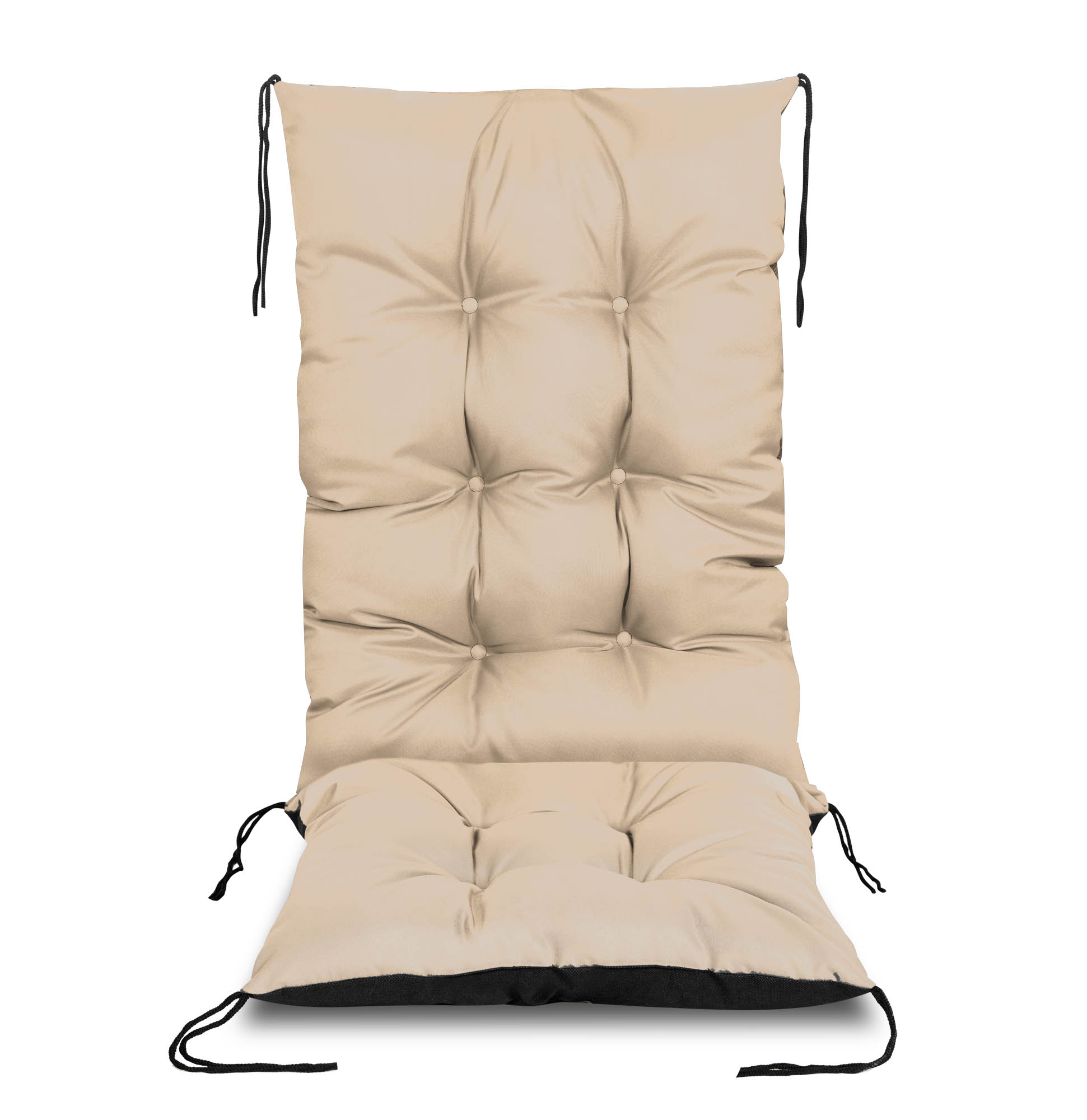 poduszka ogrodowa 50x50x80 cm na krzesło wodoodporna beżowa