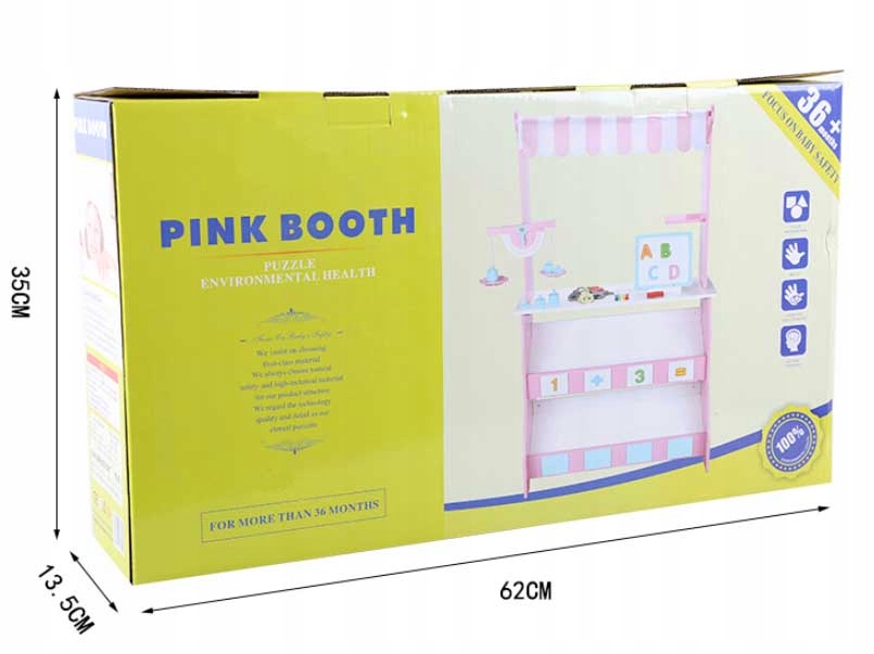 drewniany sklep różowy