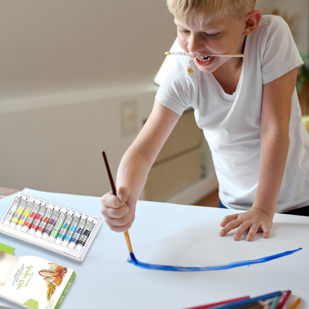 farby akrylowe w tubkach zestaw 12 sztuk 6ml