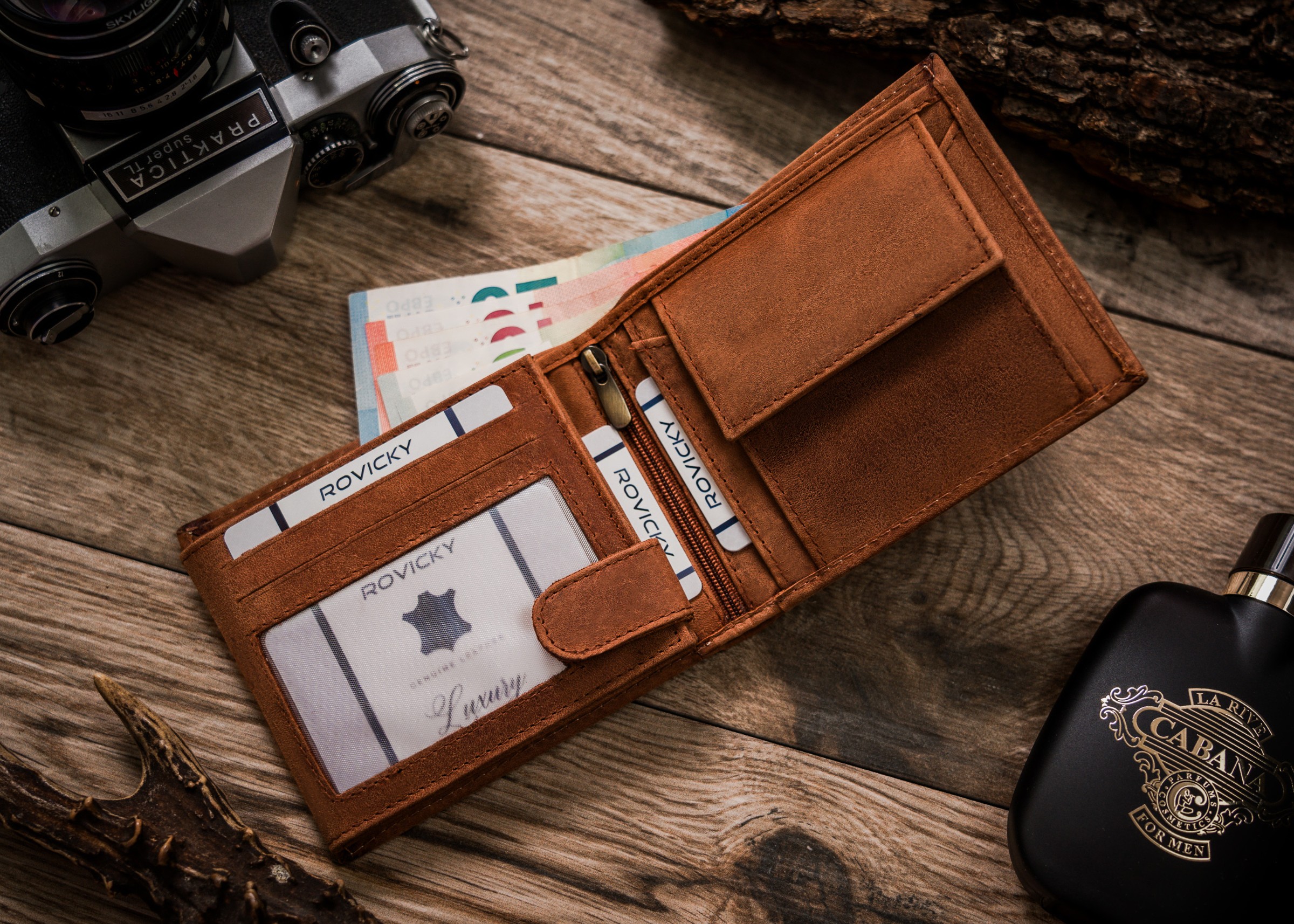 portfel męski skórzany n992-chm-deer-bl cognac