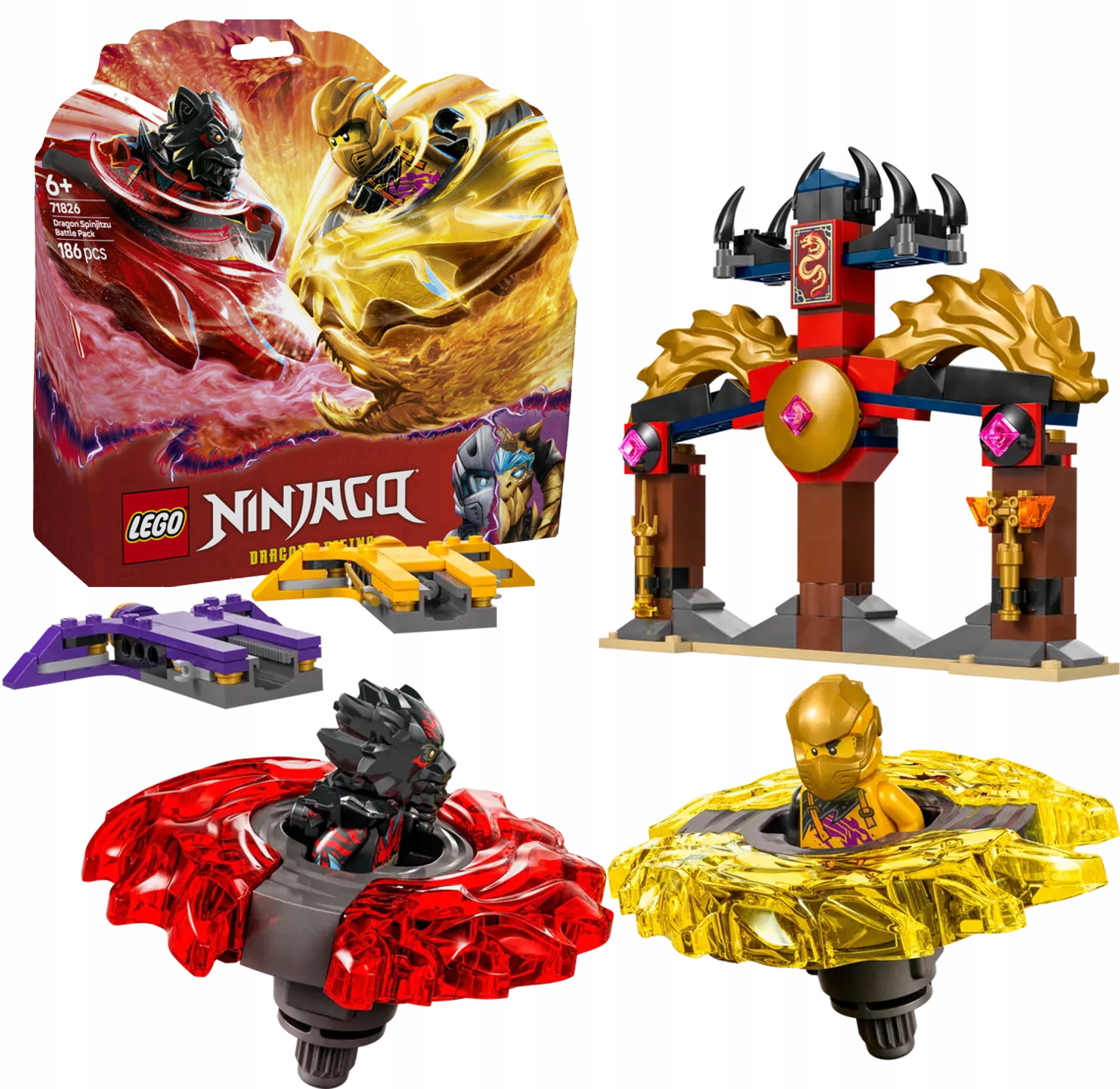 71826 - lego ninjago - smocze spinjitzu — zestaw bitewny