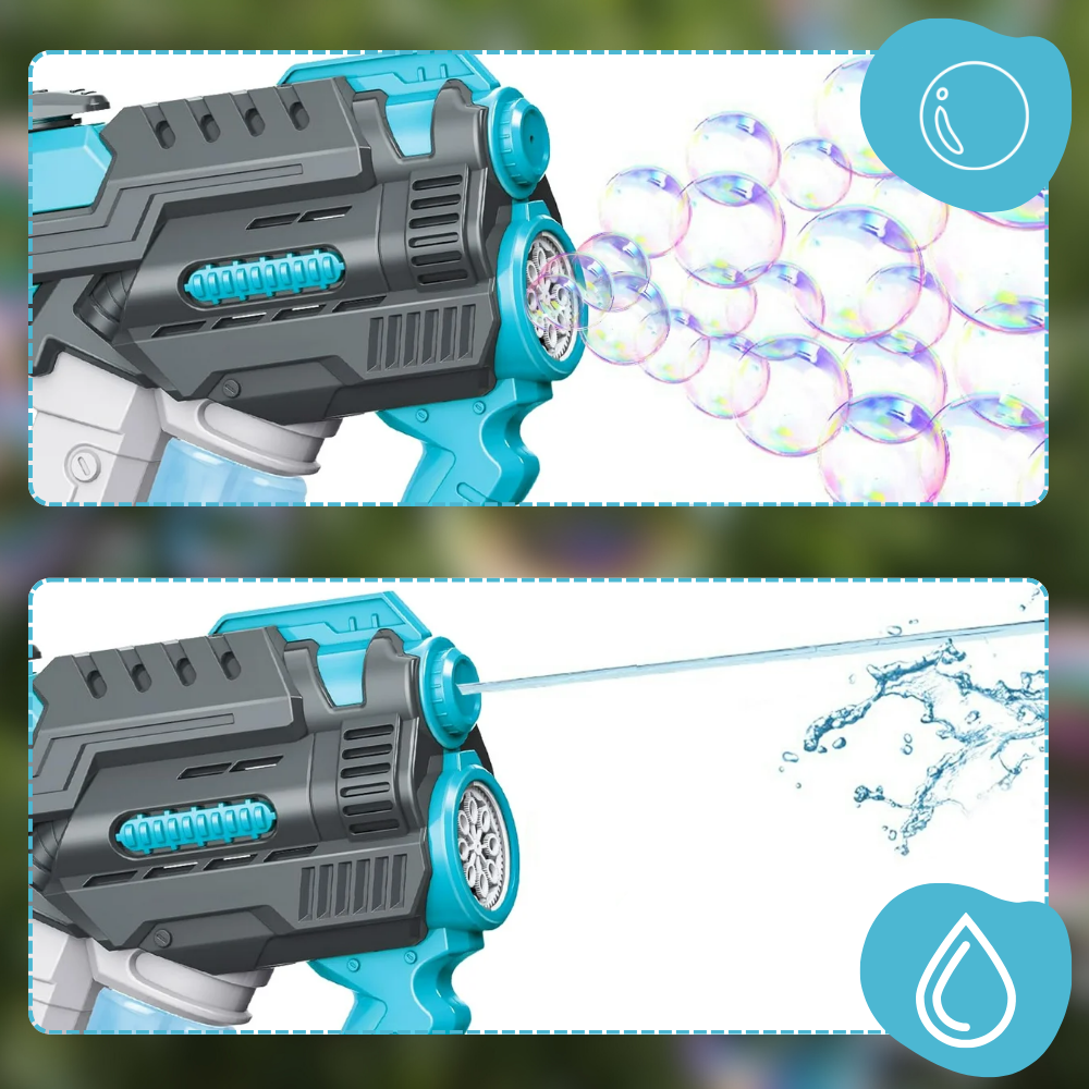 pistolet na bańki i wodę elektryczny automatyczny karabin wodny 2w1