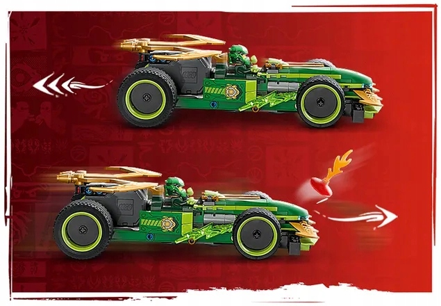 71828 - lego ninjago - samochód wyścigowy lloyda z napędem typu pull-back