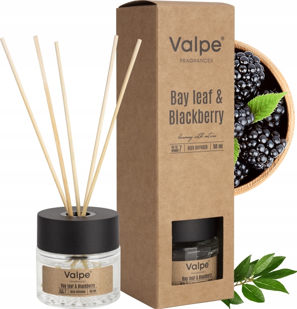 valpe dyfuzor zapachowy z patyczkami liść laurowy - jeżyna 50 ml dz50-325