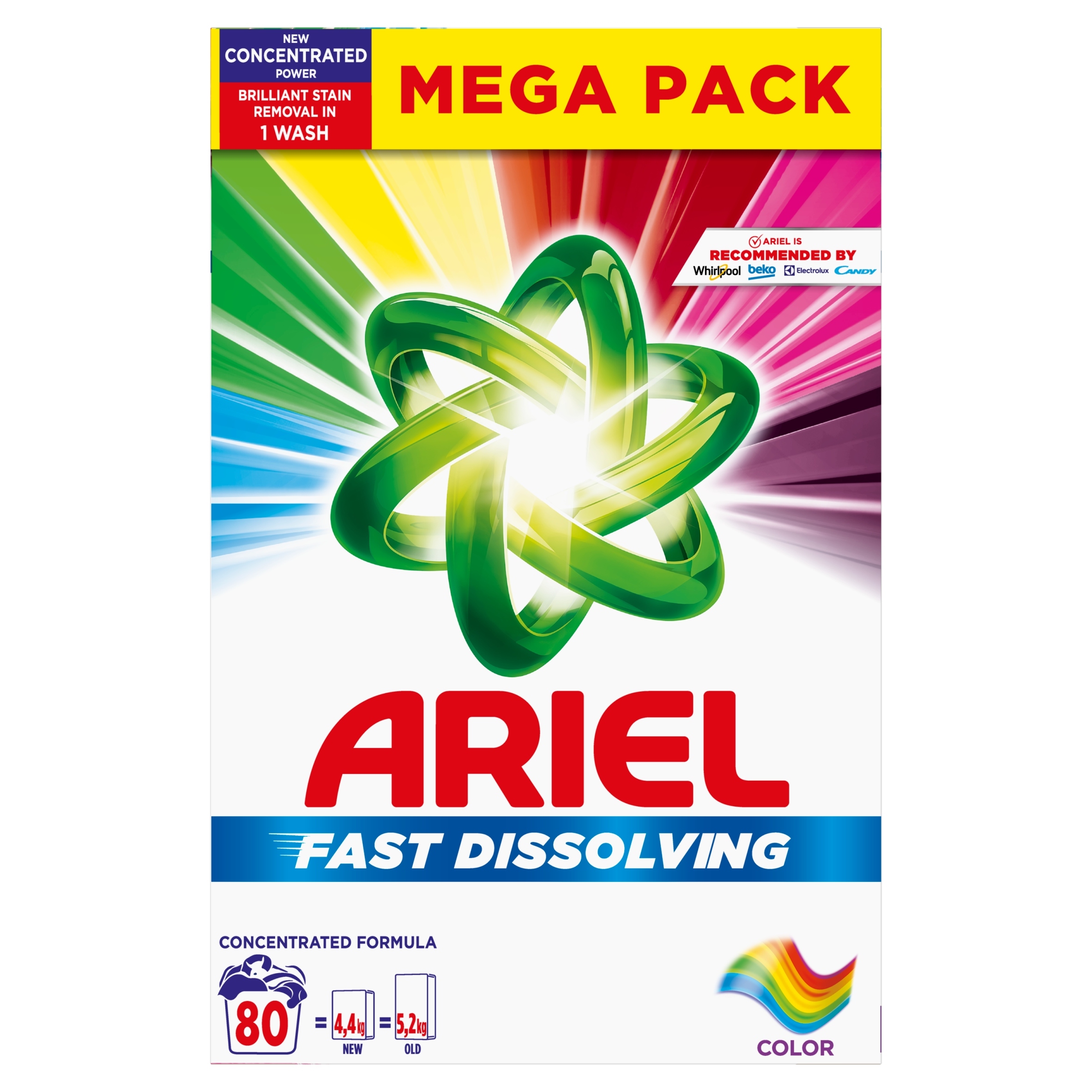 proszek do prania ariel fast dissolving 80 prań 4,4 kg