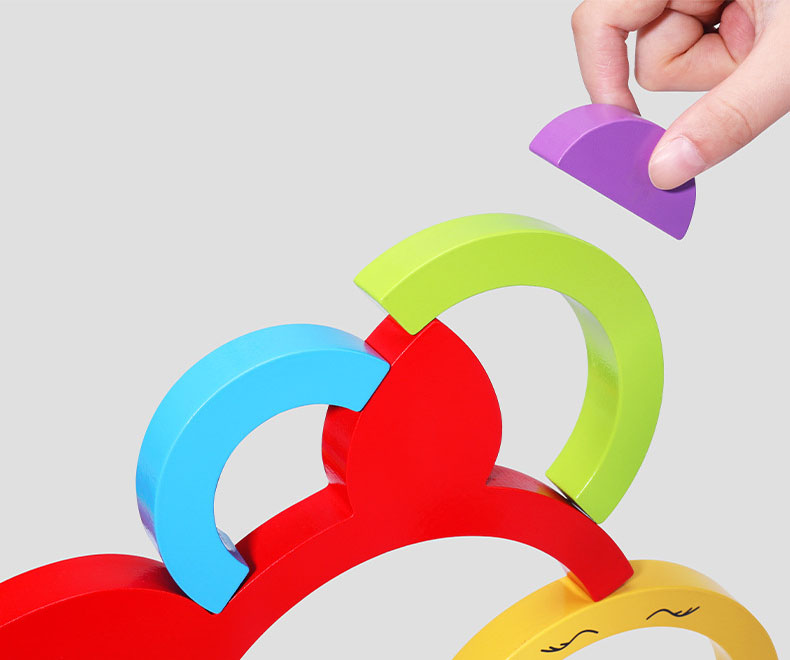 gra zręcznościowa logiczna sorter nakładanka tęcza jednorożec jhtoy-252