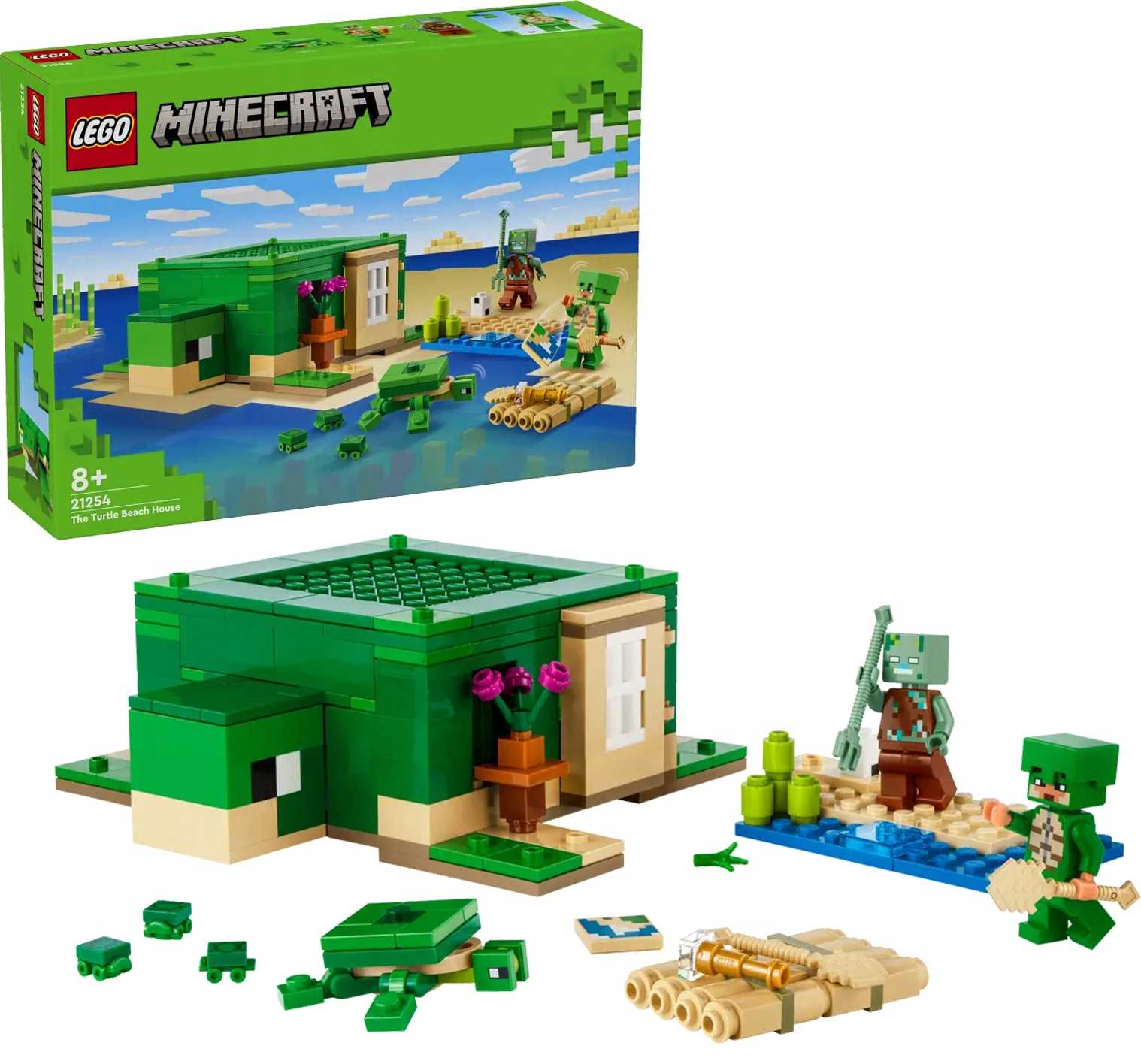 21254 - lego minecraft - domek na plaży żółwi