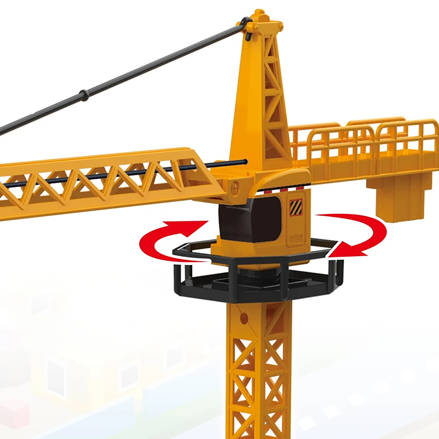 dźwig żuraw  budowlany obrotowy ruchomy budowa 50 elementów + pojazd