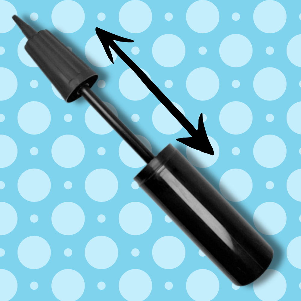 czarna pompka ręczna idealna do nadmuchiwania skoczków balonów mała