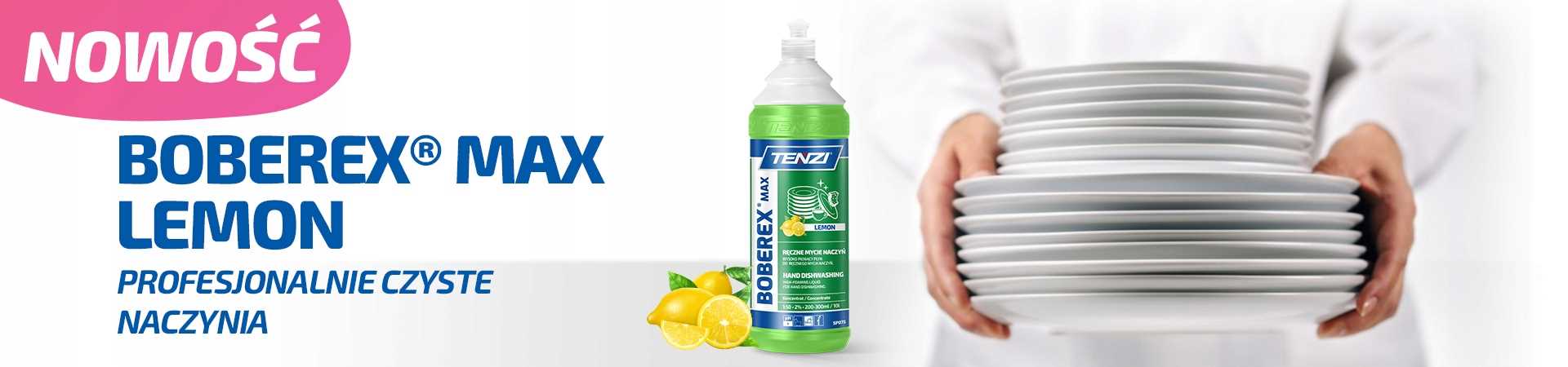 tenzi boberex max lemon 1l. płyn do mycia naczyń