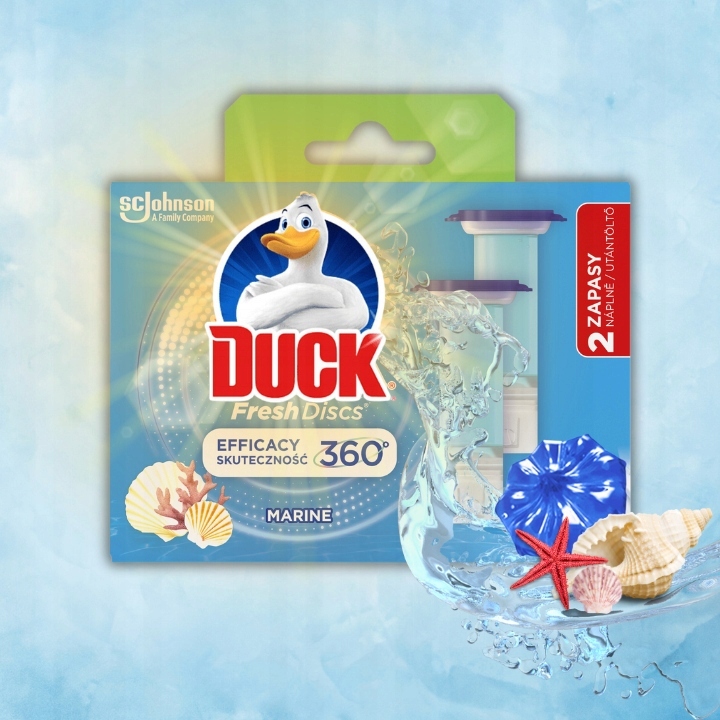 duck fresh discs marine - żelowy krążek do toalety 72ml (2 x 36ml)