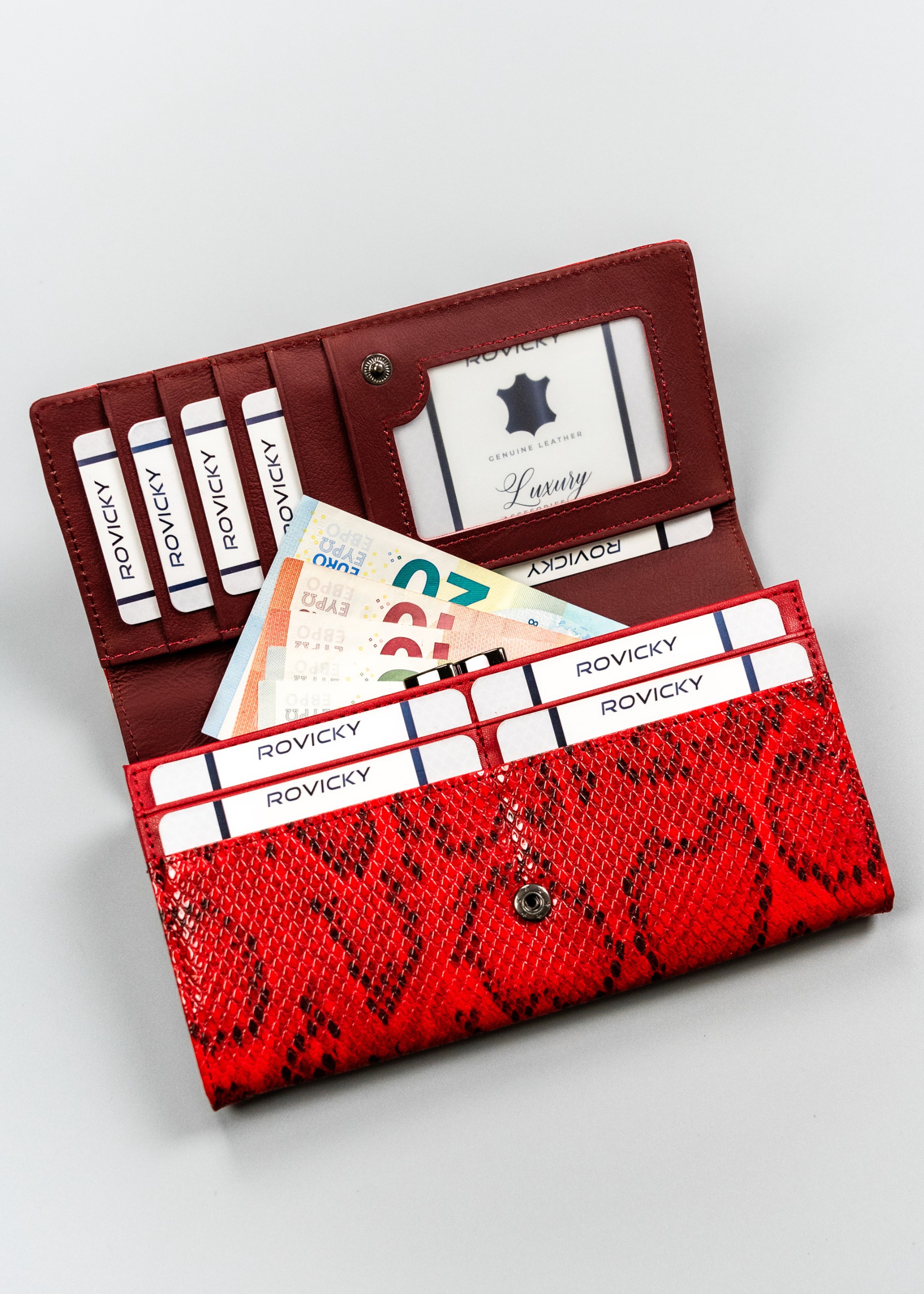 portfel damski skóra + pu px24-dnh-bl-2267 red