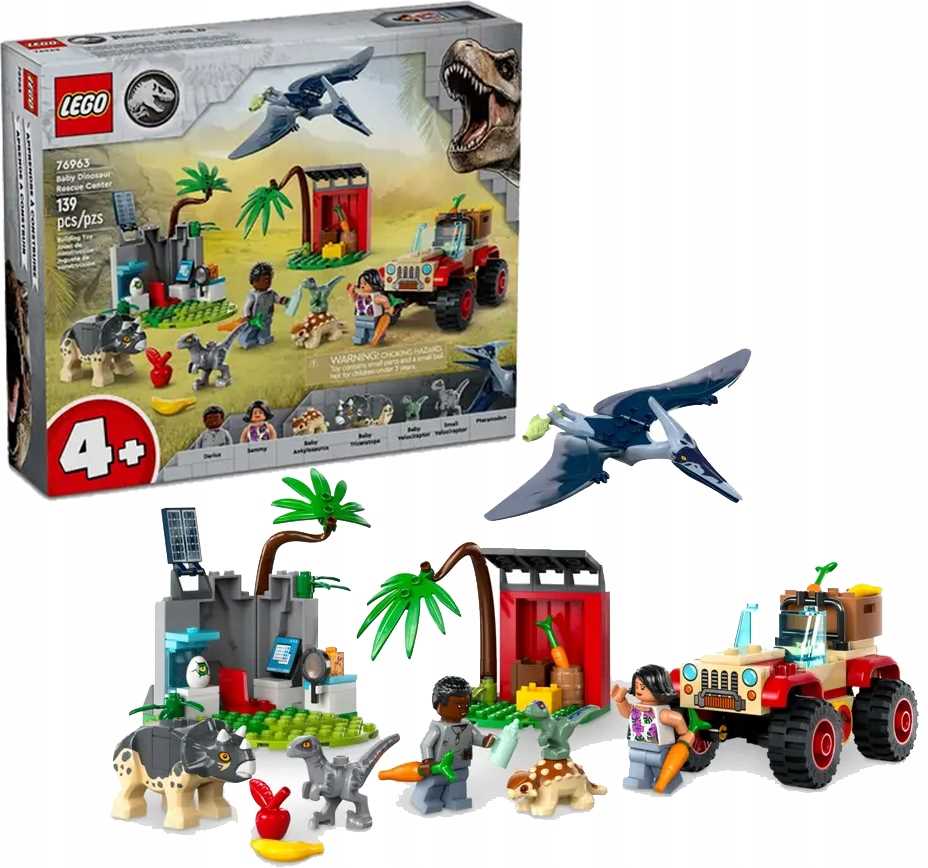 76963 - lego jurassic world - centrum ratunkowe dla małych dinozaurów