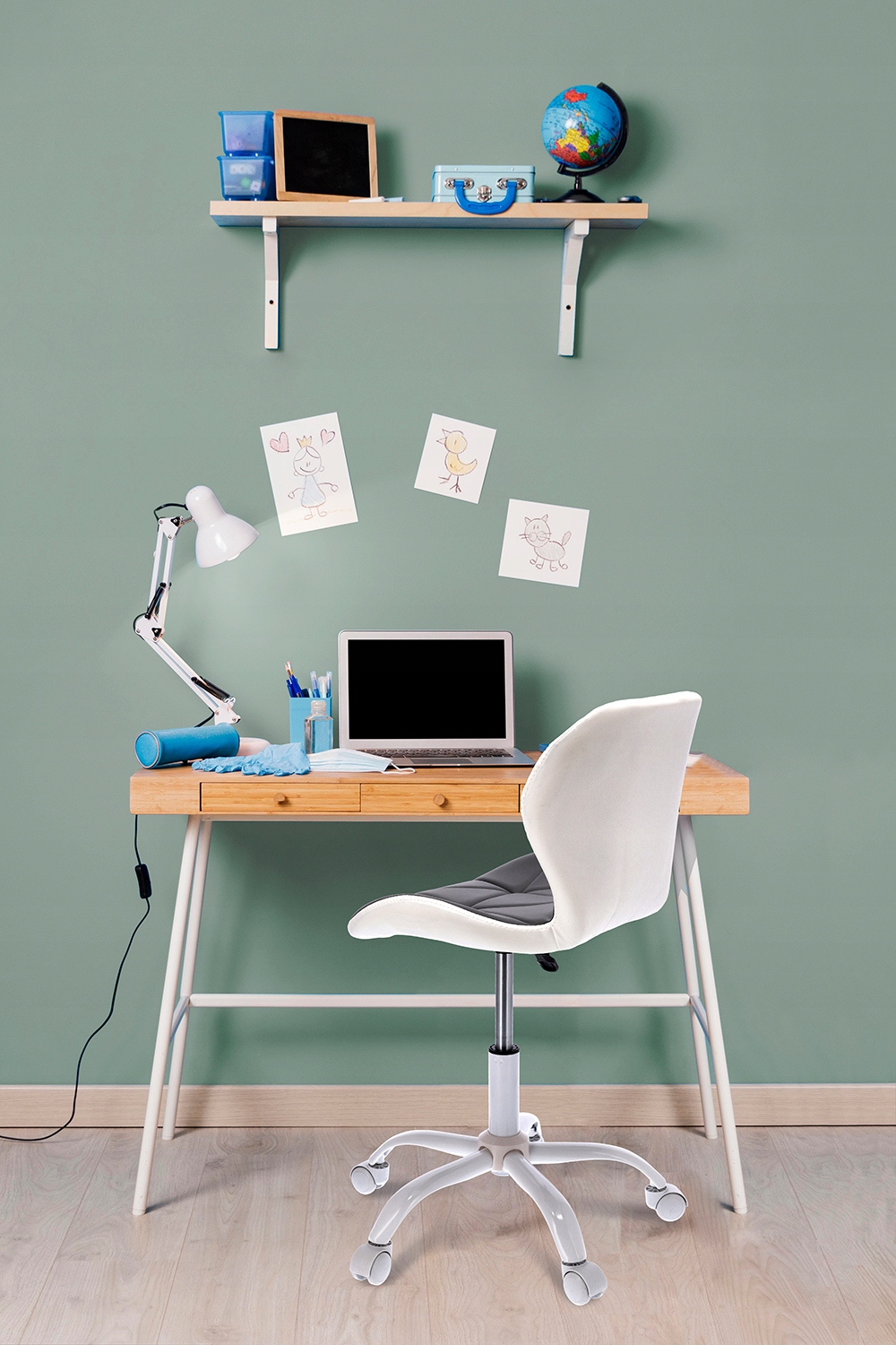 krzesło endo ekoskóra szaro-białe (nowy kod)