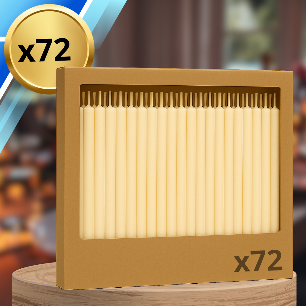 świece stołowe 72 szt. | klasyczne świece białe do świecznika