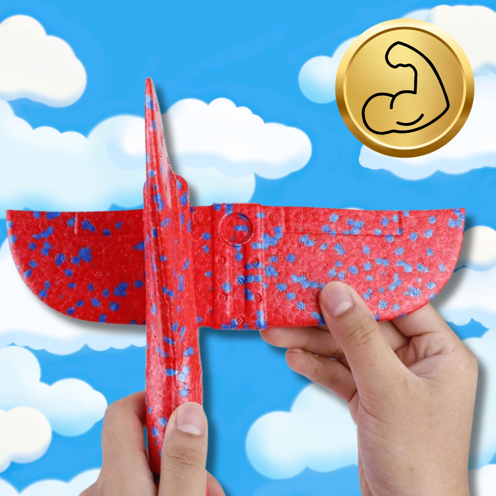 samolot z wyrzutnią szybowiec styropian rzutka zabawka pistolet led