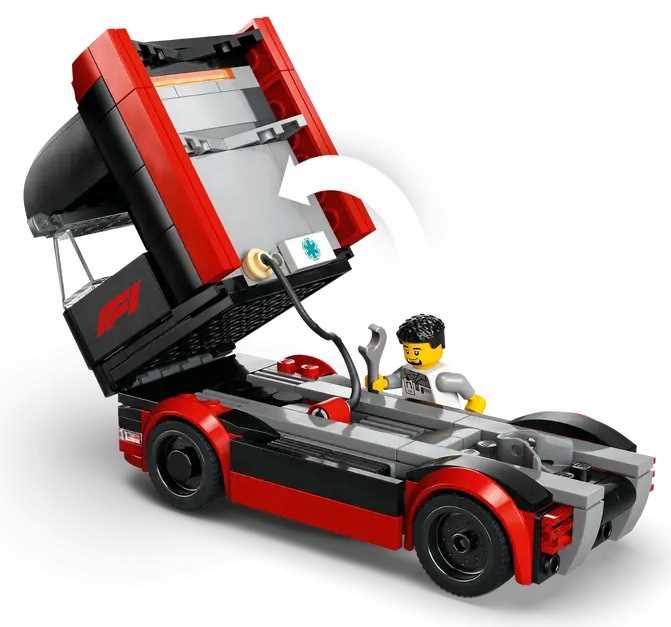 60445 - lego city - f1® ciężarówka z bolidami rb20 i amr24 f1®