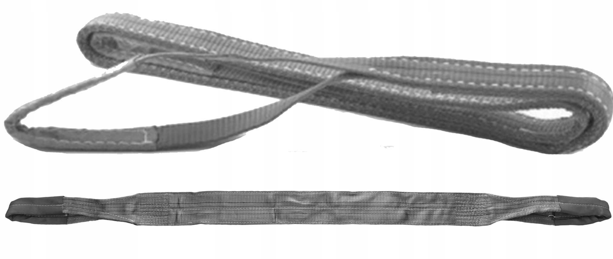 pas załadunkowy zawiesie 4m/120mm/4t pętla na końcach, szary