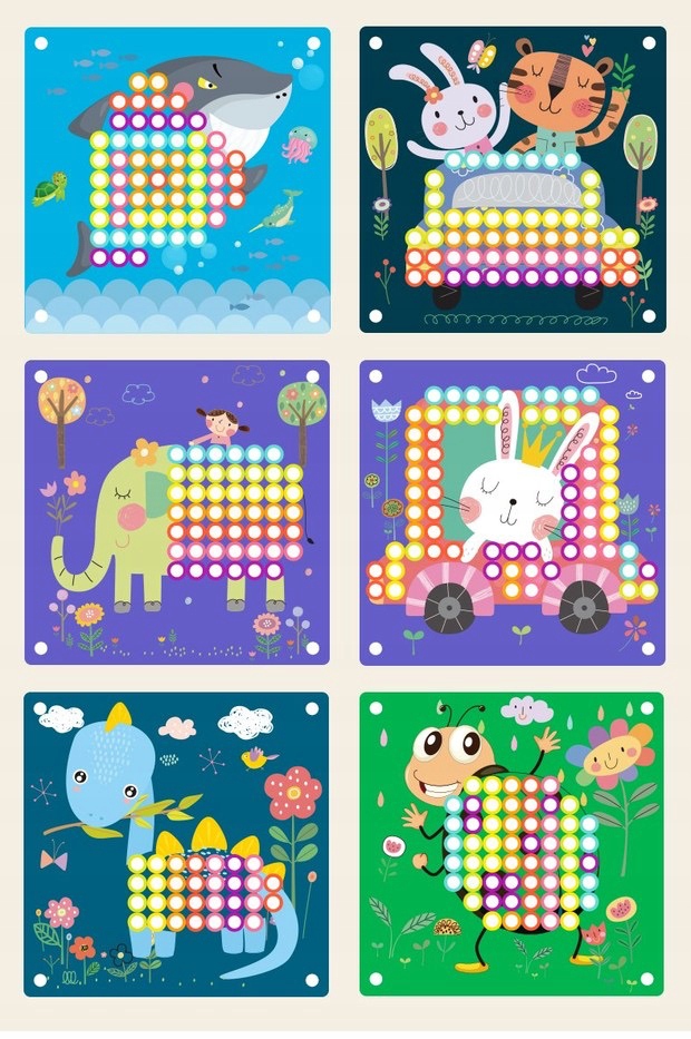 drewniane klocki grzybki jhtoy-617