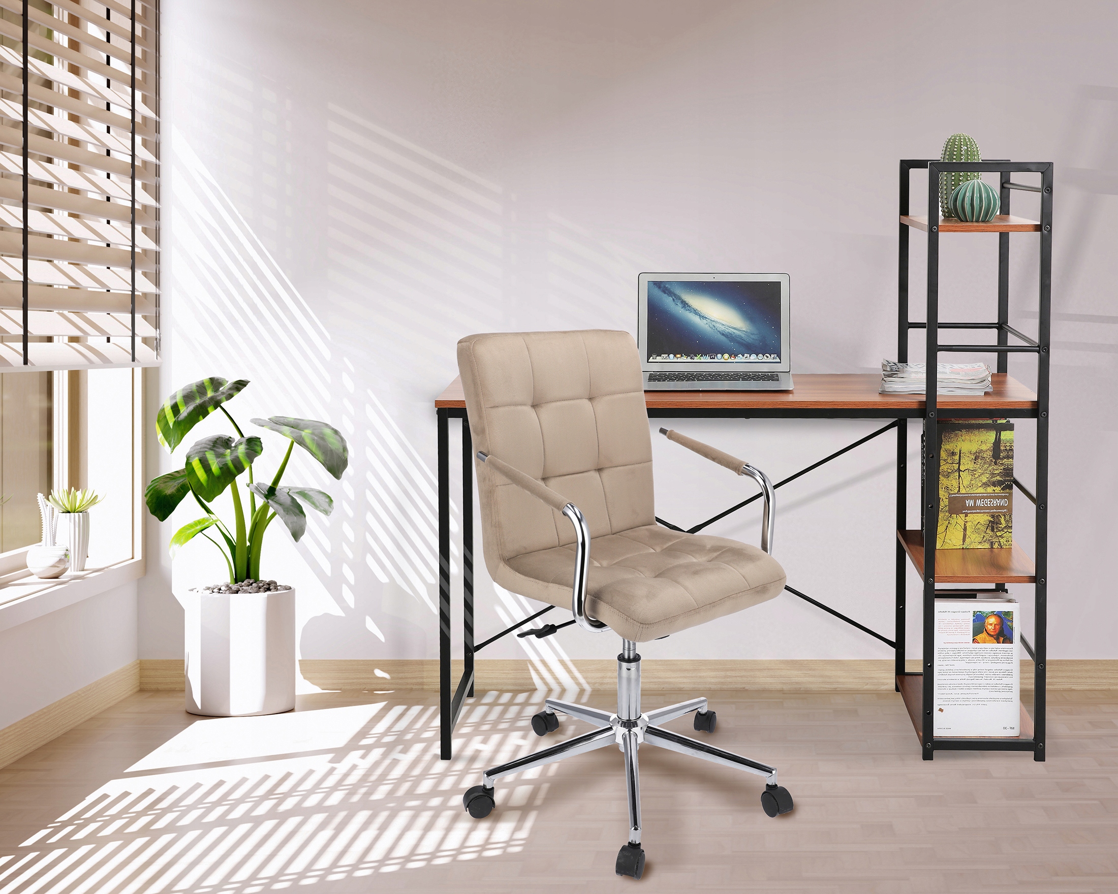 krzesło quatro welur beżowe