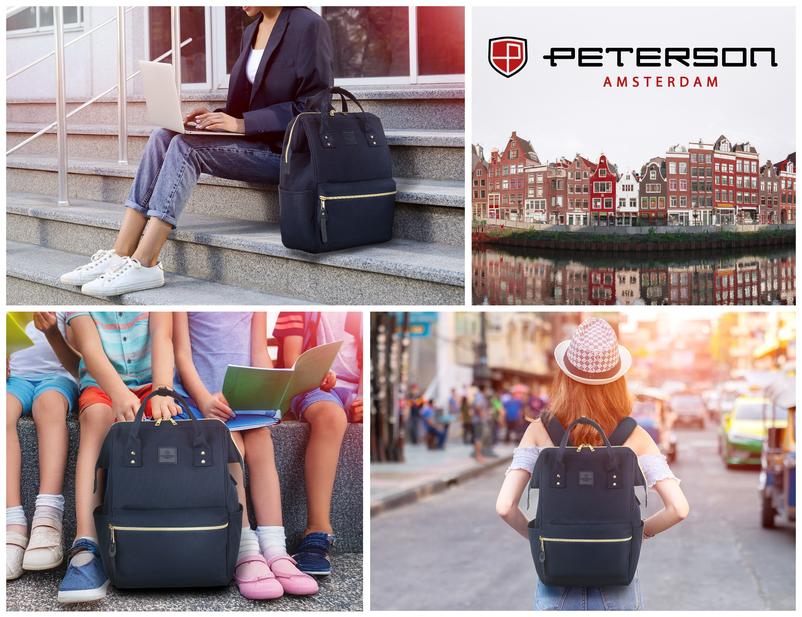 plecak materiałowy ptn alfa-6010 navy