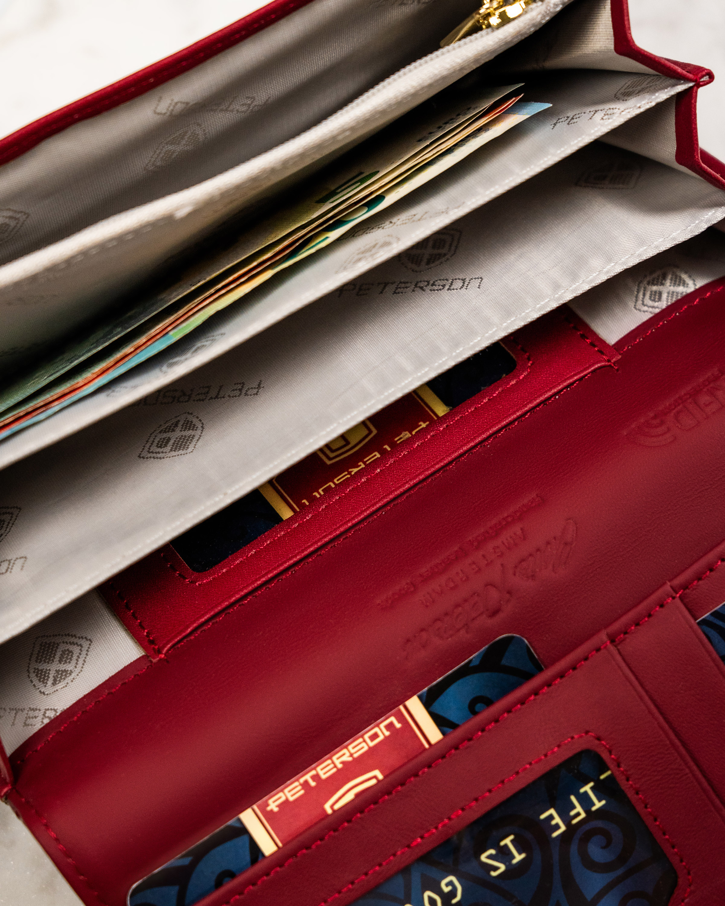 portfel damski skórzany ptn ph27-1-saf-1963 red