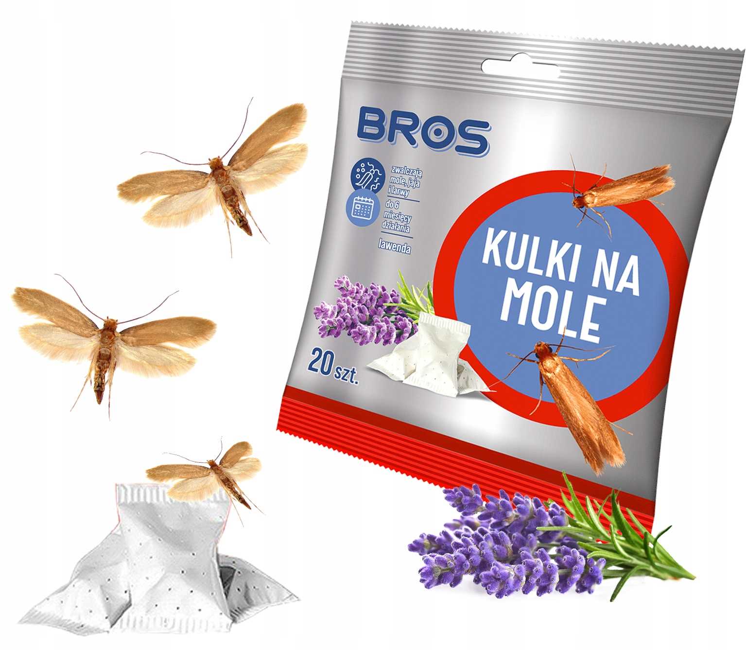 bros - kulki lawendowe na mole 20 szt