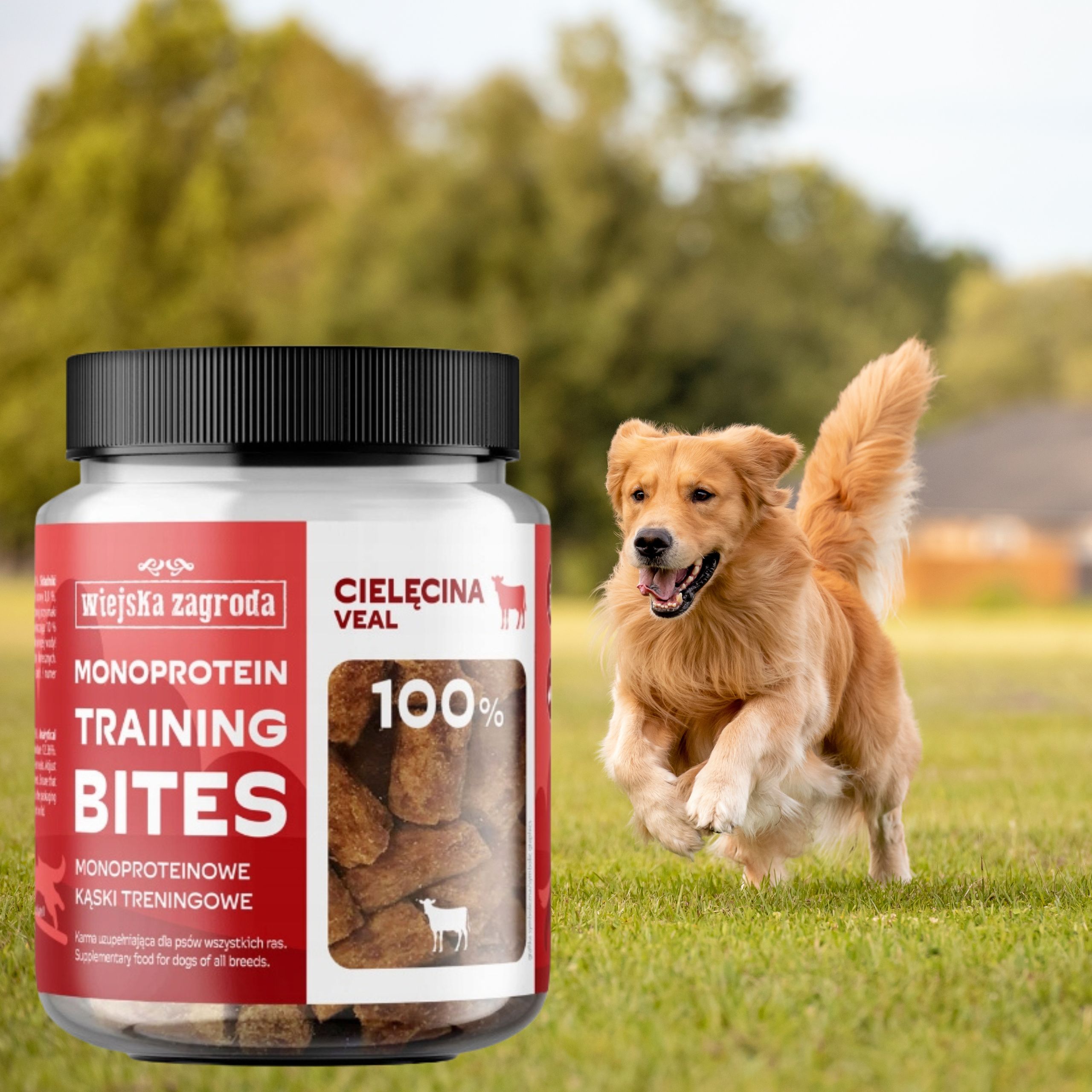 przysmaki dla psa cielęcina kąski monoproteinowe 150g wiejska zagroda
