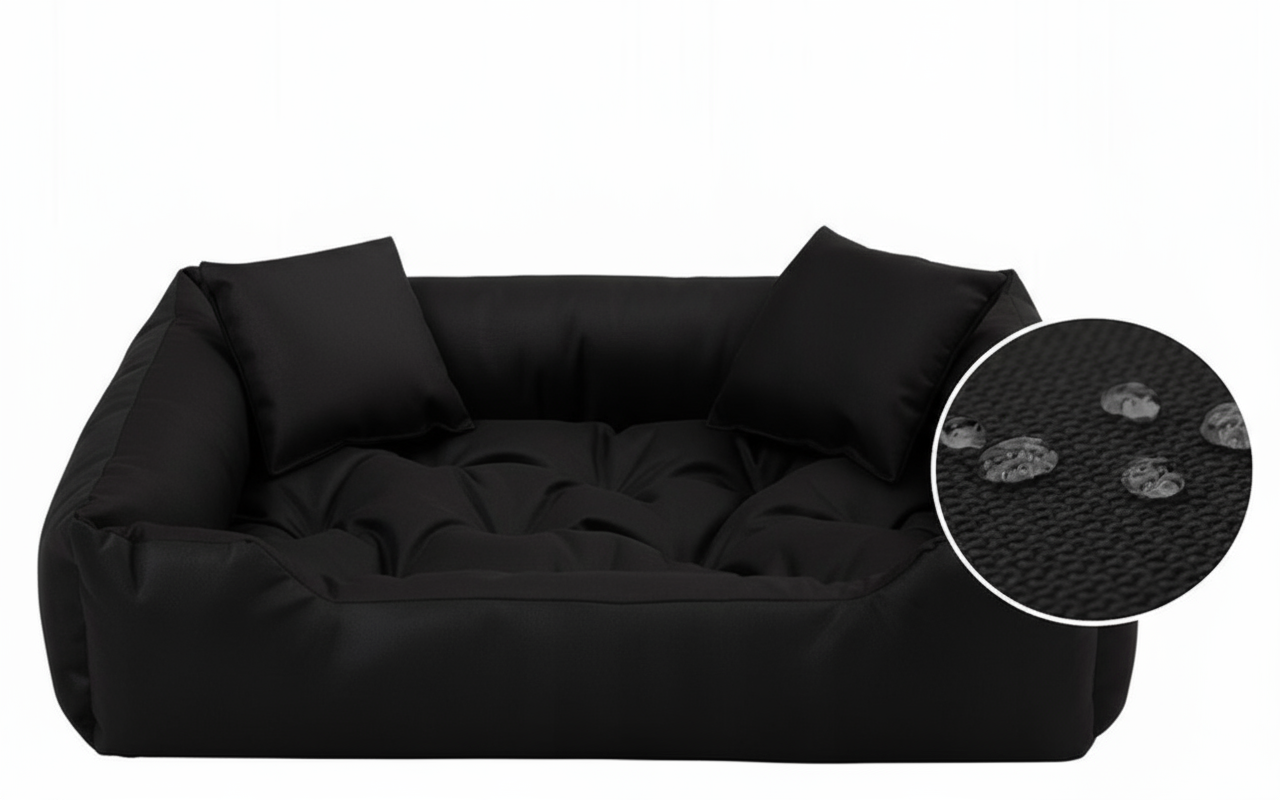 legowisko dla psa kojec ecco 100x75 cm wodoodporne czarne