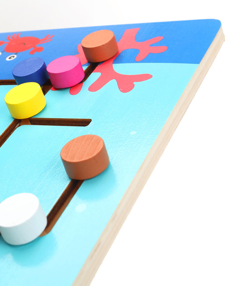 gra logiczna labirynt drewniany ośmiornica pod wodą jhtoy-647