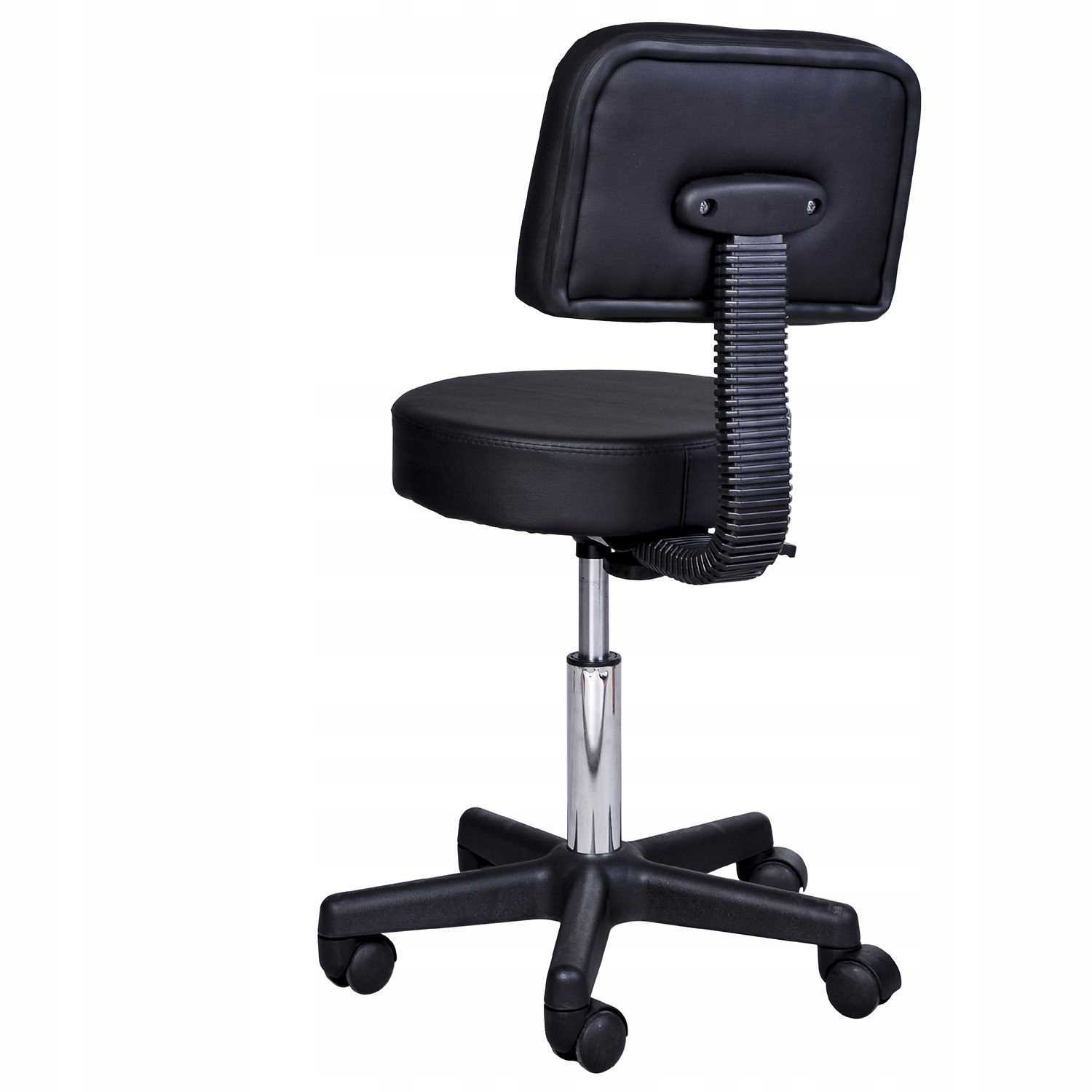 hoker z oparciem - czarny