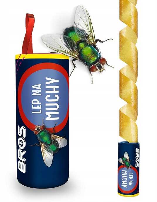 bros - lep okrągły na muchy - 10 szt.