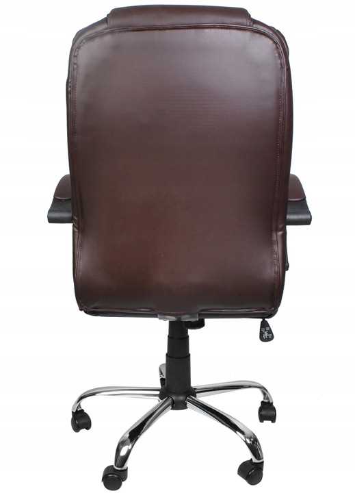 fotel biurowy skóra eko - brązowy malatec