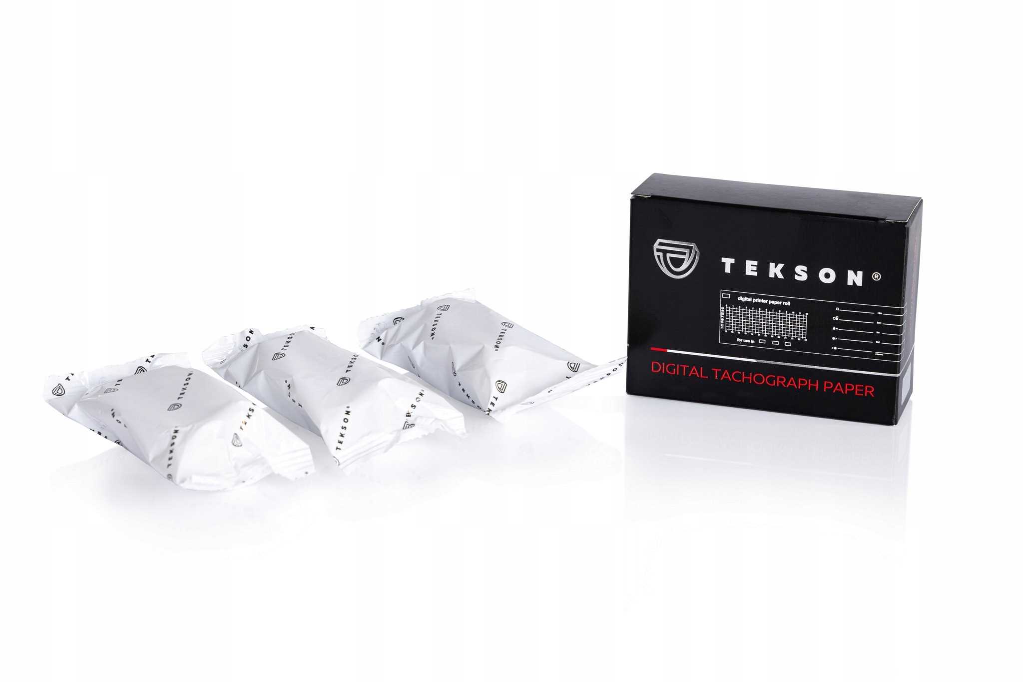 papier do tachografu cyfrowego uniwersalny 1 karton (3 rolki) - 10 szt.