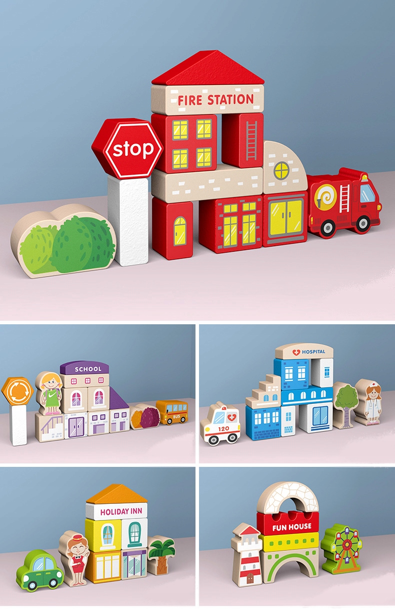 klocki drewniane miasto jhtoy-179