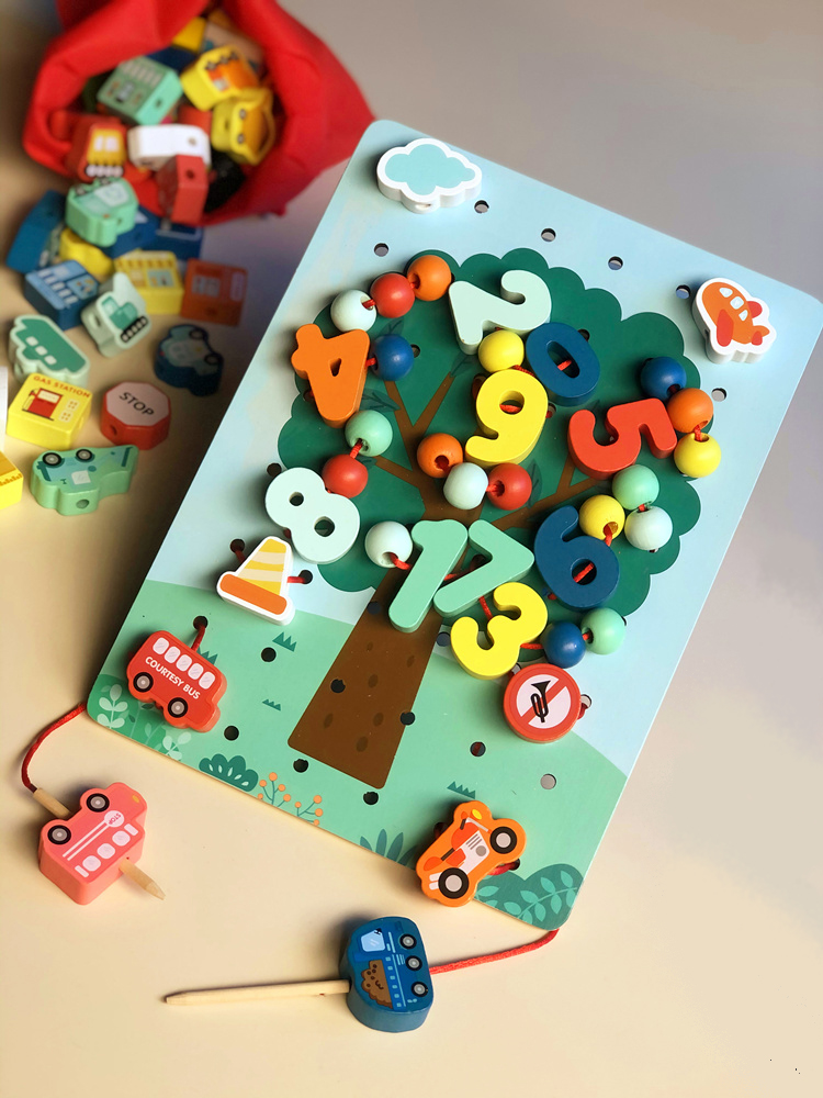 klocki cyferki drzewo jhtoy-988