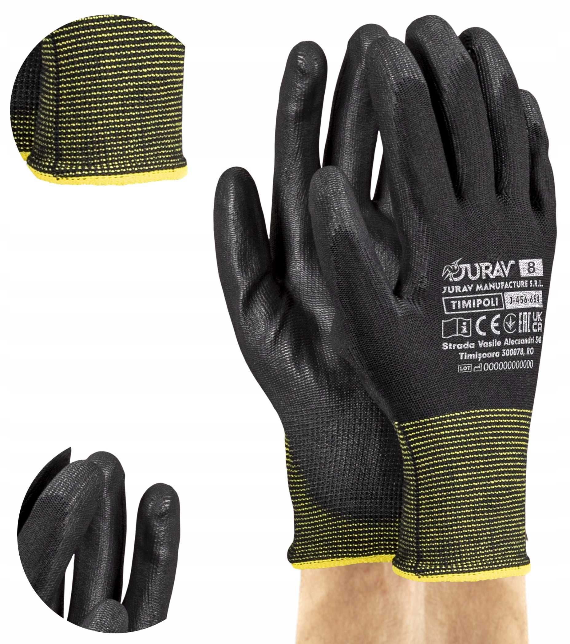 rękawice robocze czarne j-timipoli_bb8-m - 12 par