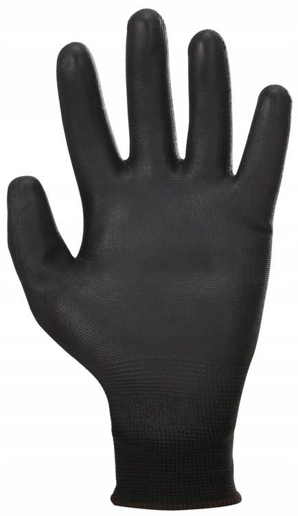 rękawice robocze mercator tech black+black pu - l - 1 para