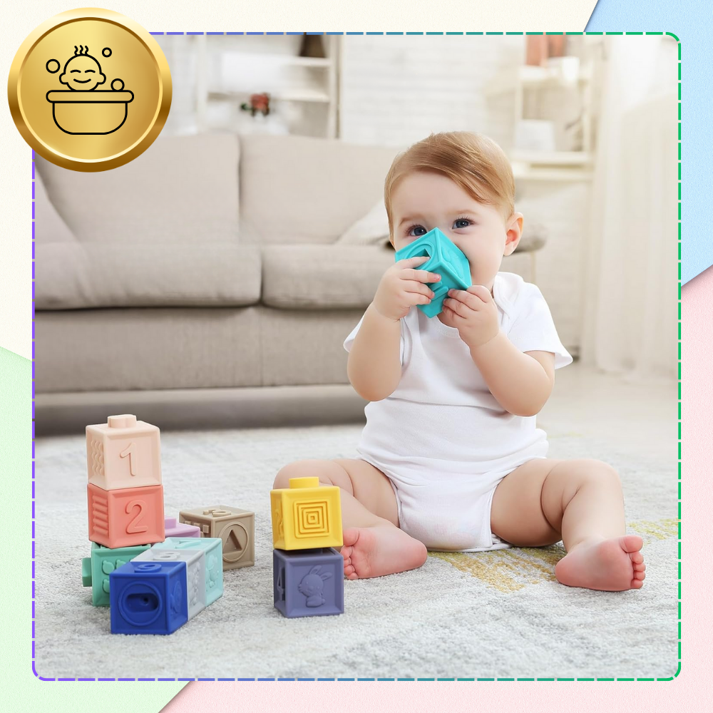 miękkie kreatywne klocki sensoryczne dla niemowląt dzieci funkcja gryzaka