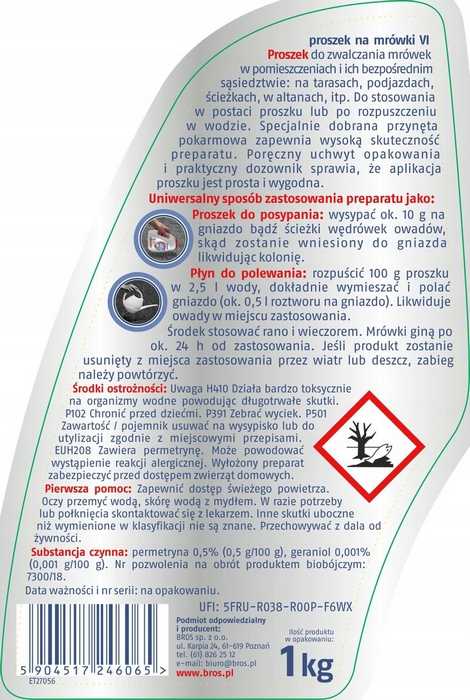 bros proszek na mrówki 1 kg