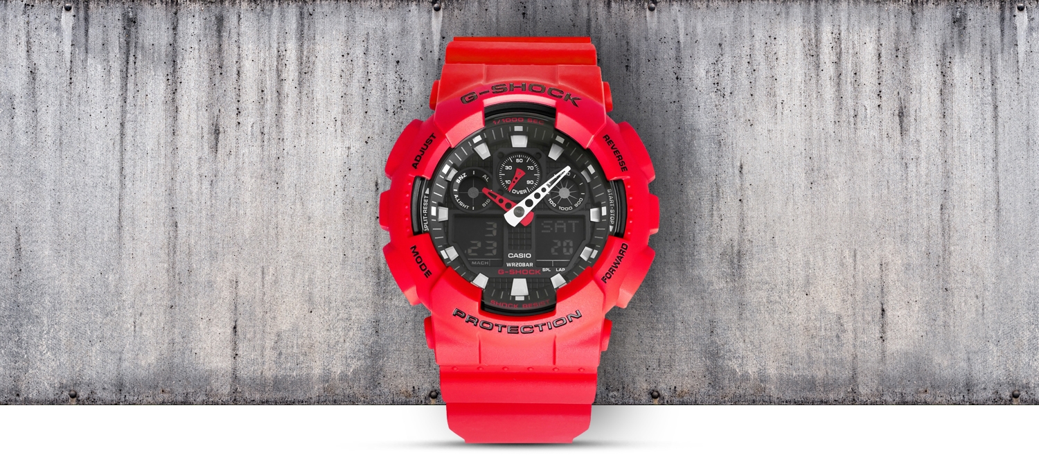 zegarek męski casio g-shock ga-100b-4aer + box