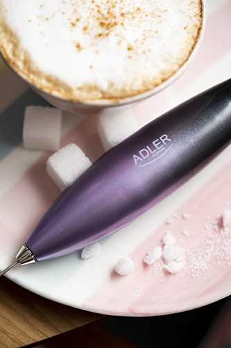 spieniacz do mleka z mieszadłem i stojakiem adler ad 4499