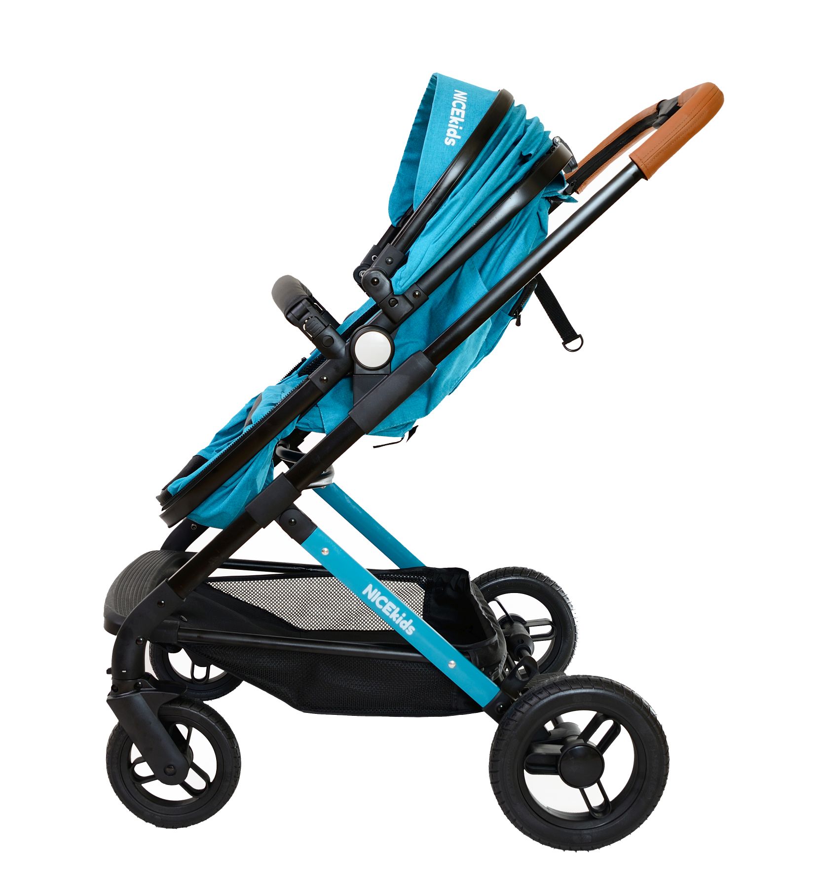 wózek dla dzieci aluminiowy 3w1 508 nicekids seledynowo czarny