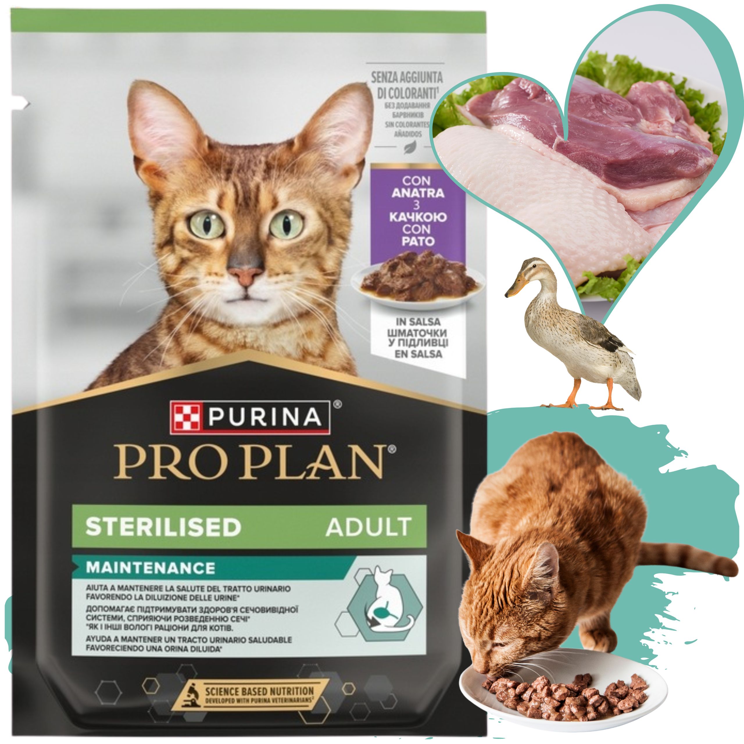 karma mokra dla kotów sterylizowanych purina pro plan z kaczką 85 g natural