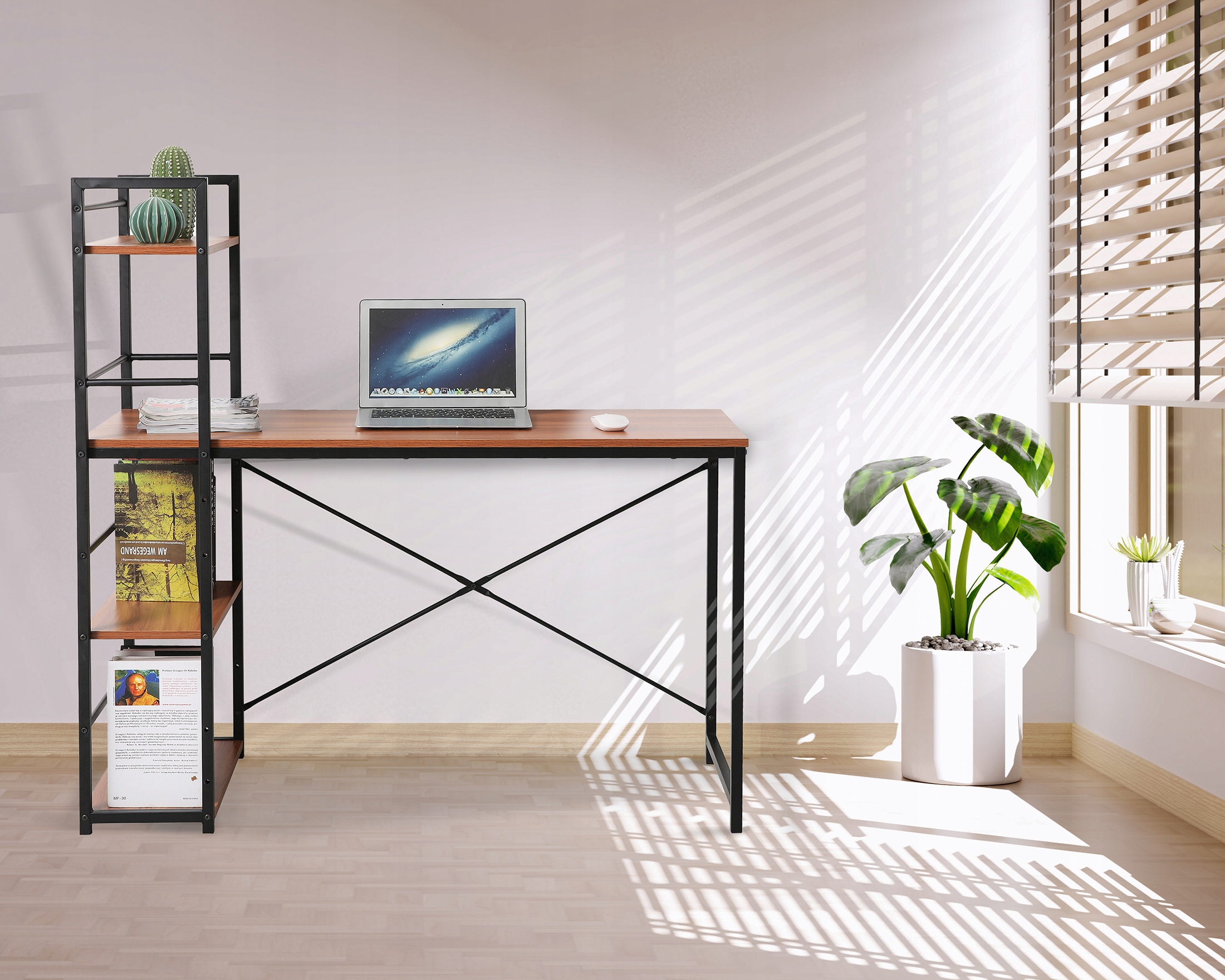 biurko eleganckie rogowe do gabinetu biura nowoczesne duże komputerowe