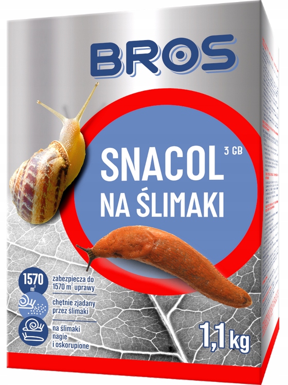 bros - snacol 3gb zwalcza ślimaki 1kg (karton)