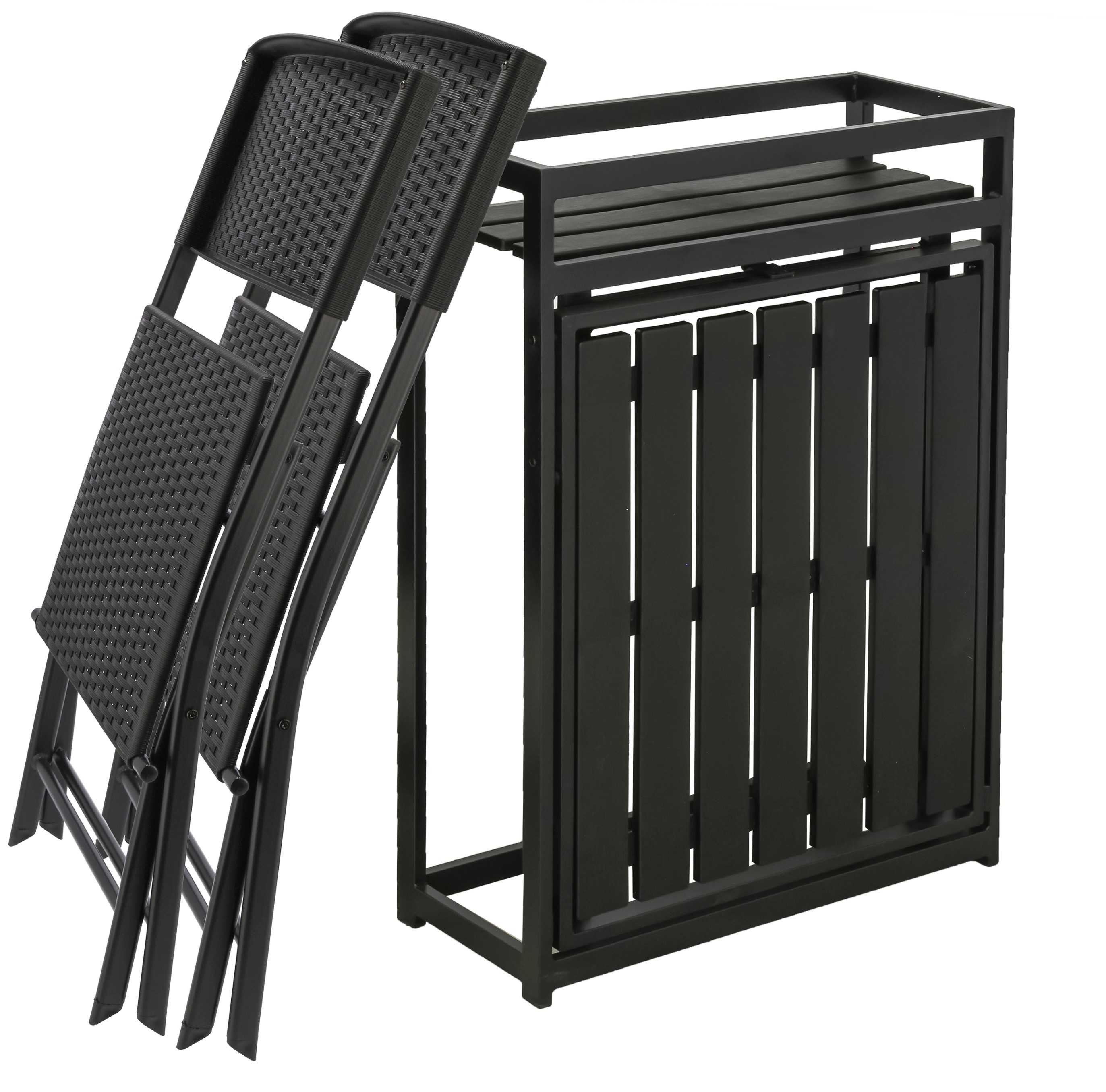 meble na balkon ogród taras składane komplet zestaw stół 2 krzesła