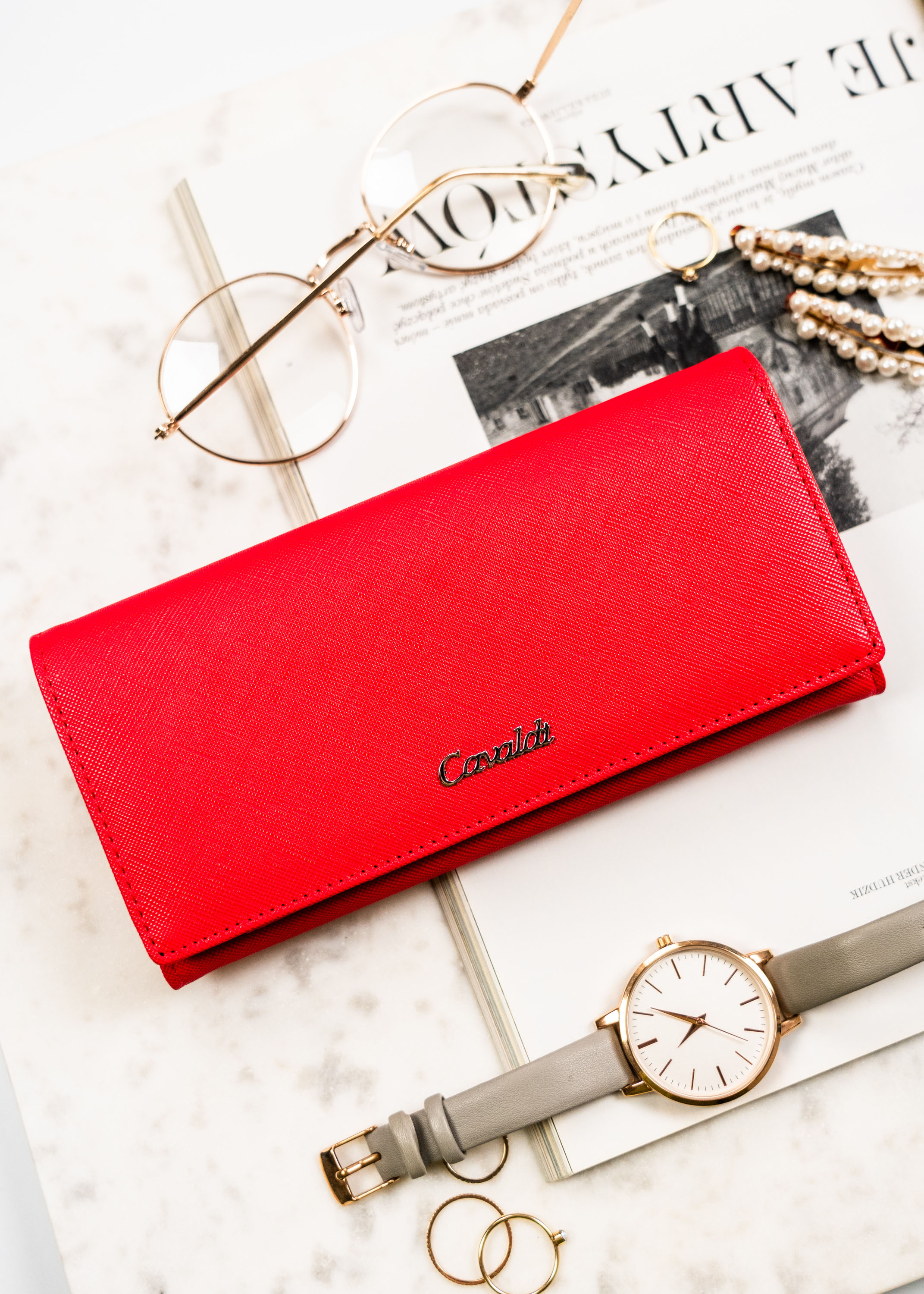 portfel damski pu gd22-sfk-7526 red