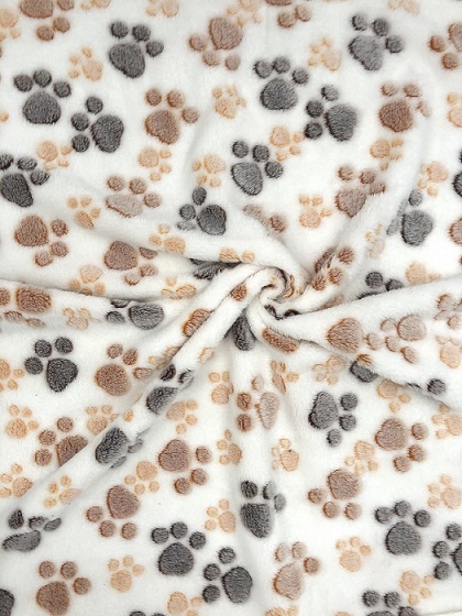 koc polarowy 70x50 cm łapy jasne